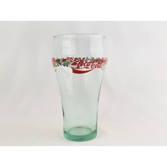 Vtg Coca Cola Christmas Glass | Collectible Libbey Coca-Cola Water Tumbler - Picture 1 of 4